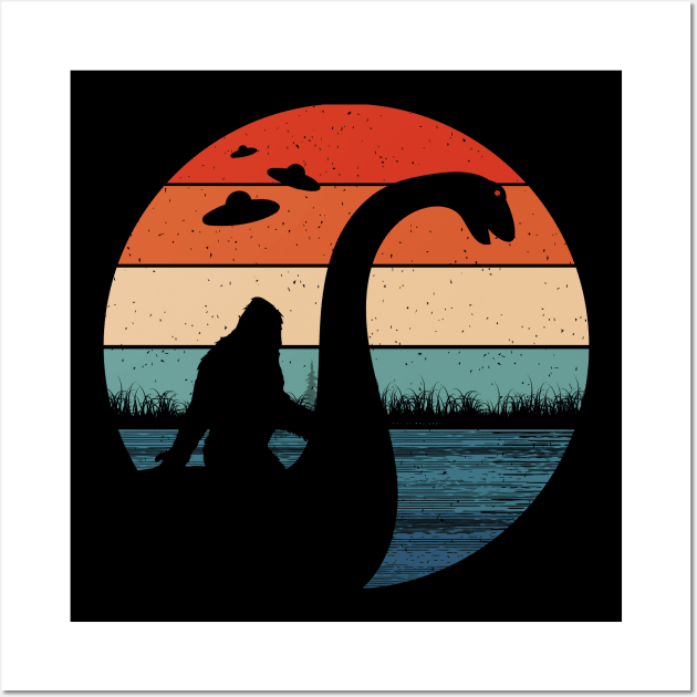 Bigfoot Loch Ness Monster Ufos Wall Art by Tesszero